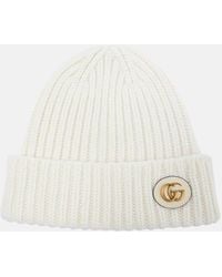 Gucci - Wool Cashmere Hat With Double G - Lyst