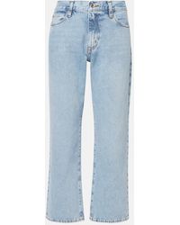 FRAME - Jean Droit The Hang A Taille Haute - Lyst