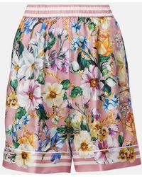 Dolce & Gabbana - Silk Shorts - Lyst