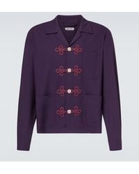 Bode - Astor Embroidered Wool Shirt - Lyst