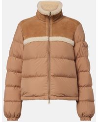 Moncler - Aurore Shearling-Trimmed Down Jacket - Lyst