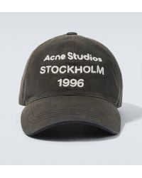 Acne Studios - Embroidered Logo Cotton Baseball Cap - Lyst