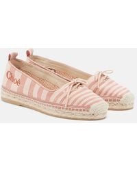 Chloé - Isla Striped Canvas Espadrilles - Lyst