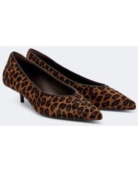 Max Mara - Leopard-Print Calf Hair Pumps - Lyst