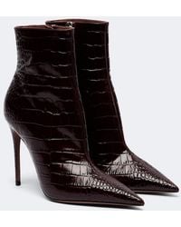 Paris Texas - Vera Croc-Effect Leather Ankle Boots - Lyst