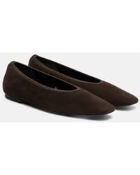 TOTEME - Suede Ballet Flats - Lyst