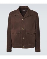 Brunello Cucinelli - Suede Jacket - Lyst