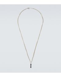 Gucci Logo Sterling Silver Necklace - White