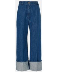 Patou - Cropped Wide-Leg Jeans - Lyst