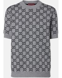 Gucci - Reversible Gg Wool Jacquard Top - Lyst