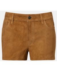 7 For All Mankind - Suede Shorts - Lyst