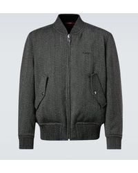 Gucci - Herringbone Wool Bomber Jacket - Lyst