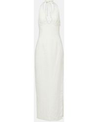 SIR. - Halterneck Linen Maxi Dress - Lyst