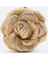 Judith Leiber - Clutch Golden Rose Mit Kristallen - Lyst