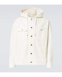 Prada - Hooded Denim Jacket - Lyst