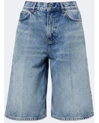 TOTEME - Denim Bermuda Shorts - Lyst