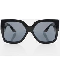 Versace - Greca Embellished Oversized Sunglasses - Lyst