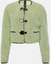 Blancha - Leather-Trimmed Shearling Jacket - Lyst