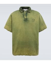 Loewe - Padded Cotton Jersey Polo Shirt - Lyst