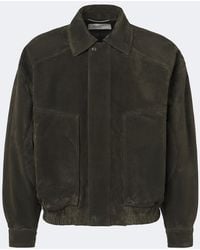 Saint Laurent - Suede Jacket - Lyst