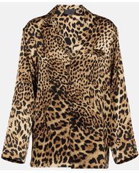 Nili Lotan - Juste Leopard-print Silk Twill Shirt - Lyst