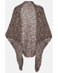 Brunello Cucinelli - Mohair-Blend Poncho - Lyst