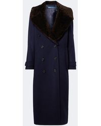 Polo Ralph Lauren - Shearling-Trimmed Wool Coat - Lyst