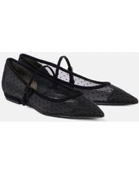 Tory Burch - Zapatos Planos De Malla Con Ante - Lyst