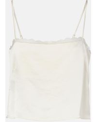 Leset - Cropped-Top Barb Aus Satin - Lyst