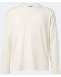 AURALEE - Cotton And Cashmere Jersey T-Shirt - Lyst