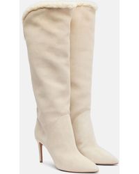 Paris Texas - Gaia 85 Suede Knee-High Boots - Lyst