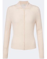 Vince - Pointelle Wool Cardigan - Lyst