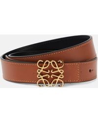 Loewe - Anagram Reversible Leather Belt - Lyst