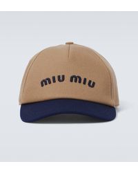 Miu Miu - Logo Cotton Corduroy Baseball Cap - Lyst