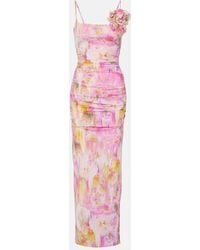 Blumarine - Bedrucktes Maxikleid Aus Jersey - Lyst