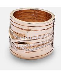 Repossi - Antifer 18Kt Rose Ring With Diamonds - Lyst