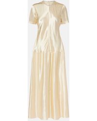 FFORME - Vestido Largo Clodia De Saten - Lyst