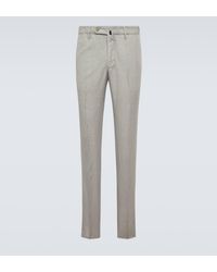Incotex - Linen And Cotton Slim Pants - Lyst