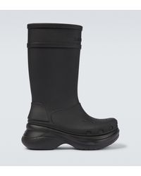 Balenciaga Balenciaga Black Cut 80Mm Bootie In Smooth Calfskin | Stivali  Uomo \u003e Seme Di Papavero