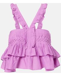 Isabel Marant - Daliana Cotton-Blend Top - Lyst