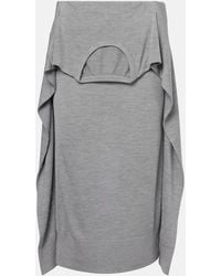 Acne Studios - Layered Silk Jersey Midi Skirt - Lyst