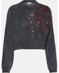 Brunello Cucinelli - Mohair, Wool And Cashmere-blend Sweater - Lyst