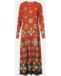 La DoubleJ - Swing Printed Jersey Maxi Dress - Lyst