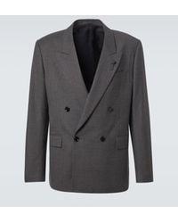 Lardini - Double-Breasted Wool Blazer - Lyst