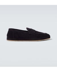Brunello Cucinelli - Suede Penny Loafers - Lyst