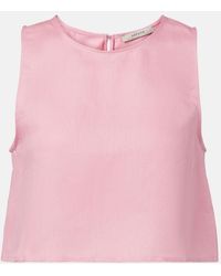 Asceno - Cropped-Top Kobe Aus Leinen - Lyst