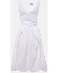 Vivienne Westwood - Sunday Gathered Cotton-Poplin Dress - Lyst