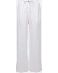 The Row - Jugi Cotton Wide-leg Pants - Lyst