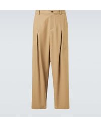 Loewe - Cotton Twill Wide-Leg Pants - Lyst