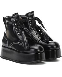 Marni Stivaletti in vernice con platform - Nero